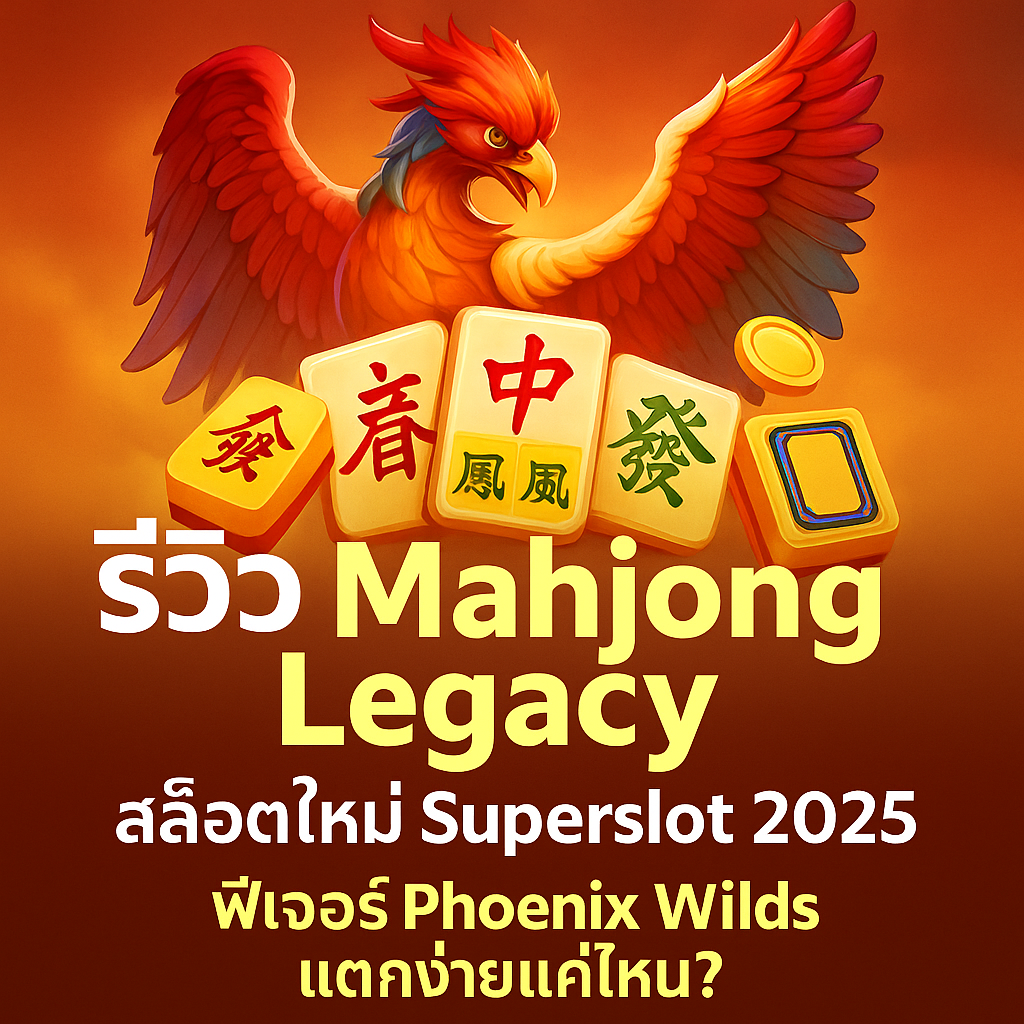 รีวิว Mahjong Legacy สล็อตใหม่ Superslot 2025 ฟีเจอร์ Phoenix Wilds แตกง่ายแค่ไหน?