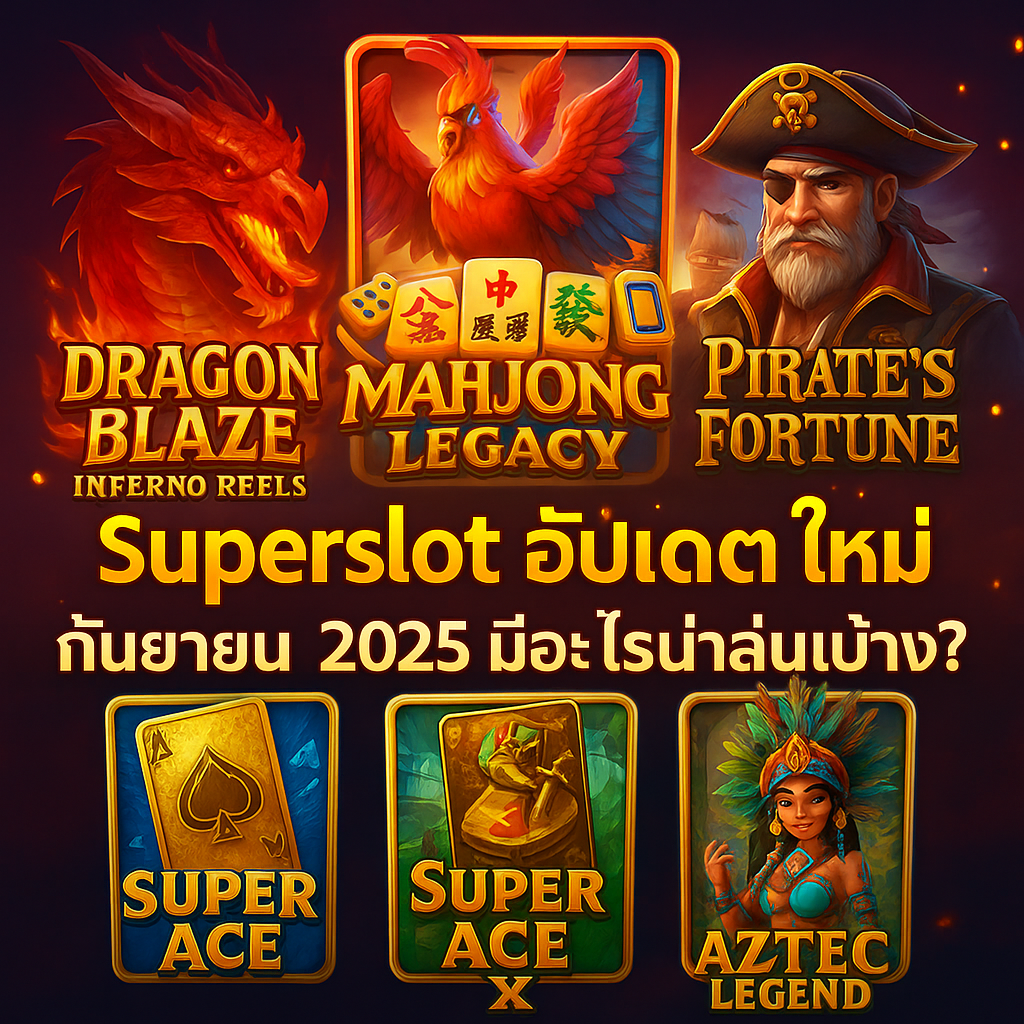 Superslot อัปเดตเกมใหม่กันยายน 2025 มีอะไรน่าเล่นบ้าง?