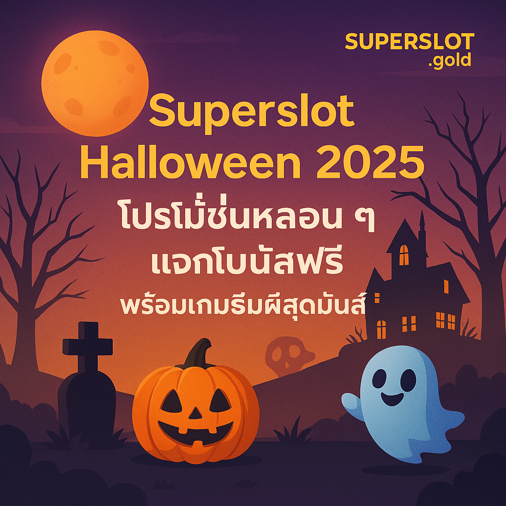 Superslot Halloween 2025 | รวมโปรหลอน ๆ แจกโบนัสฟรี พร้อมเกมธีมผีสุดมันส์