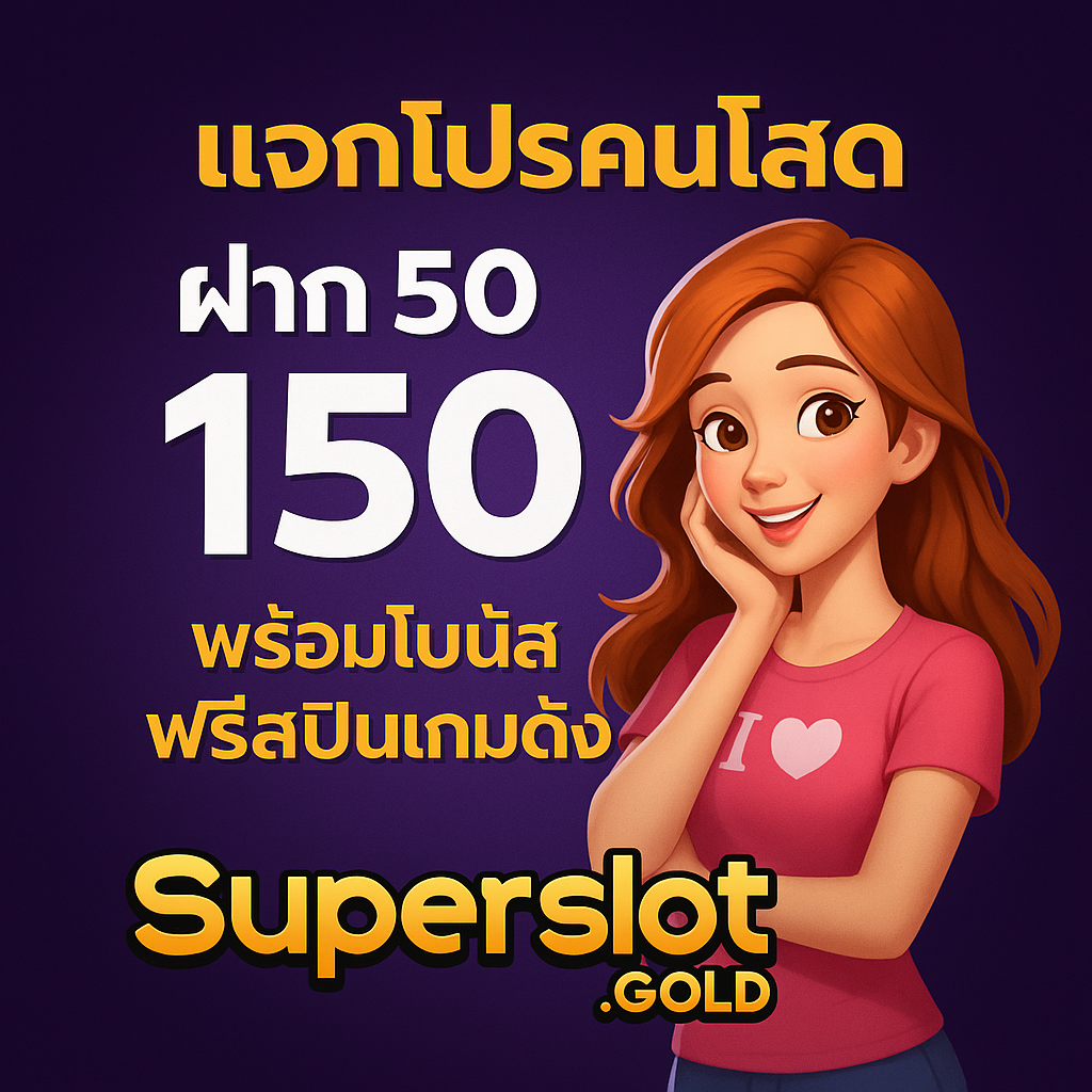 Superslot แจกโปรคนโสด ฝาก 50 รับ 150 พร้อมโบนัสฟรีสปินเกมดัง