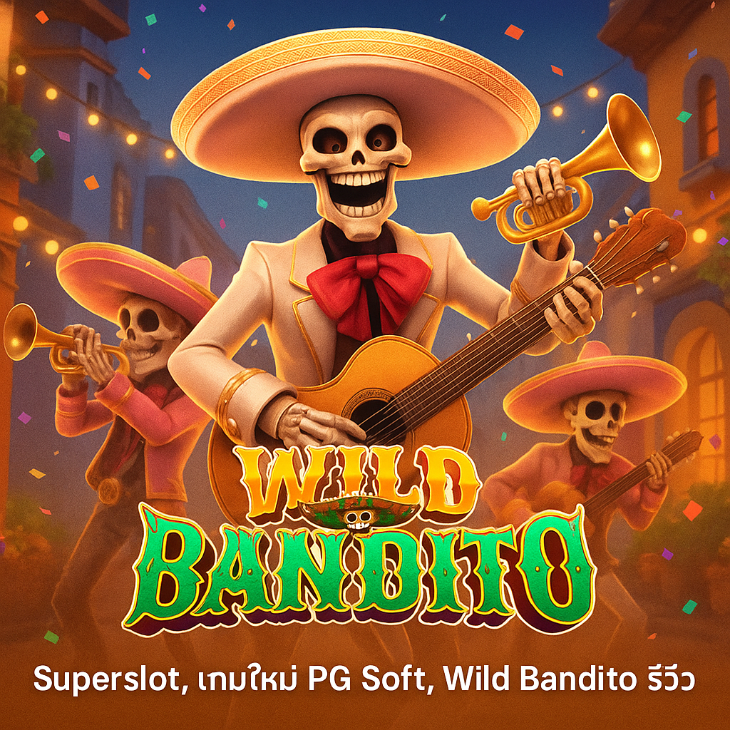 Wild Bandito รีวิวเกมสล็อต PG โจรเม็กซิกันสายดนตรี พร้อมคูณโหดแบบจัดเต็ม เล่นได้แล้วบน Superslot.gold
